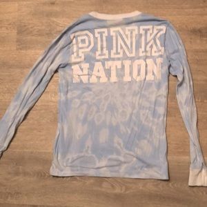 Women’s Victoria’s Secret pink, tie-dye, long sleeve shirt